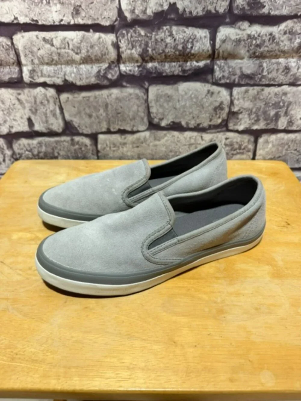 Sperry Top Sider Gray Slip On Flats Size 8